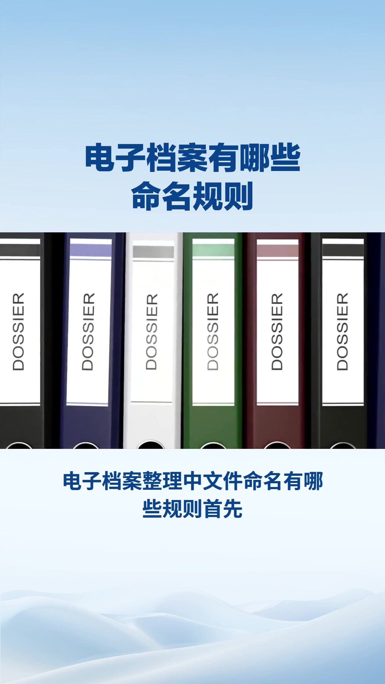 电子档案有哪些命名规则