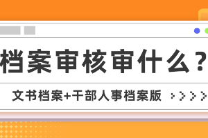 超详细 | 档案审核到底查什么？一文告诉你！（文书档案+干部人事档案版）